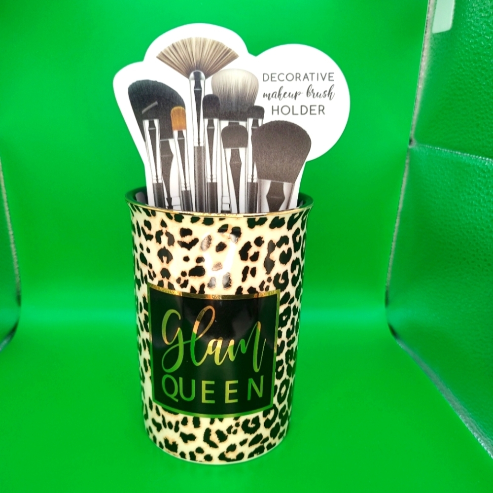 💥3/$20 Glam Squad Animal Print Decorative Make Up Brush Holder!